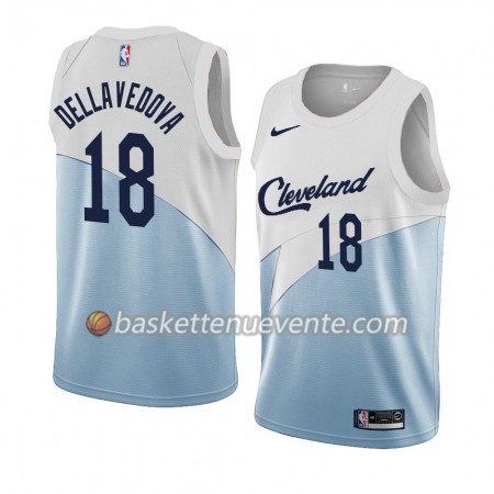 Maillot Basket Cleveland Cavaliers Matthew Dellavedova 18 2018-19 Nike Bleu Blanc Swingman - Homme